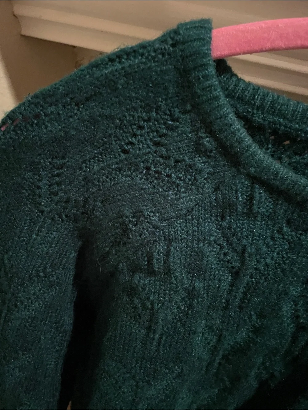 Prana Turquoise Green Cableknit Crop Sweater Outdoorsy Campcore Hiking S